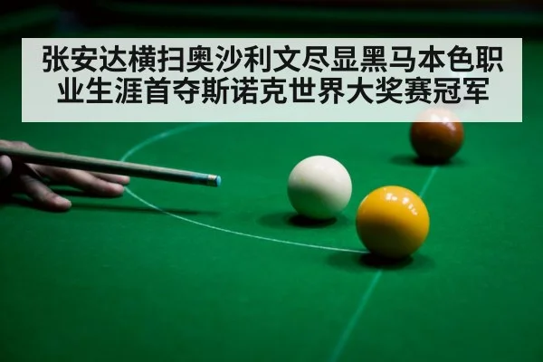 张安达横扫奥沙利文尽显黑马本色职业生涯首夺斯诺克世界大奖赛冠军